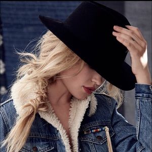 Black Free People Clean Slate Felt Hat